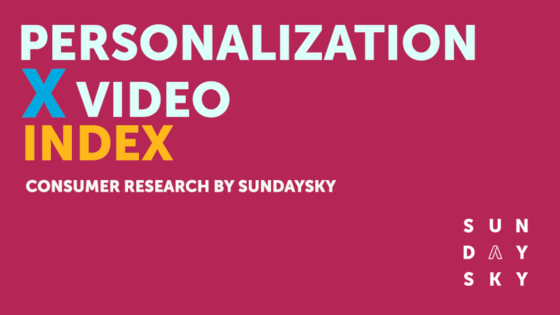 New Consumer Research: Introducing the Personalization x Video Index